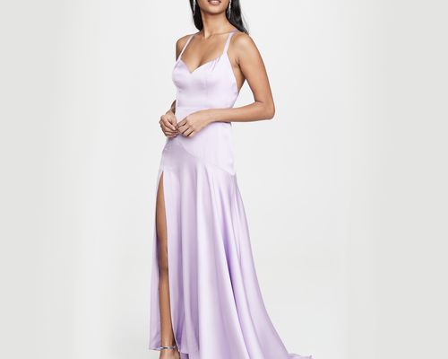 purple slip dress