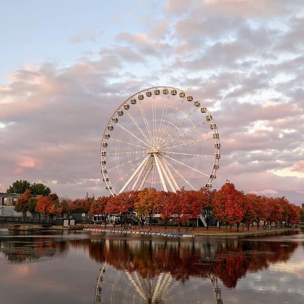 Montreal Old Port Ferris Wheel at Sunset