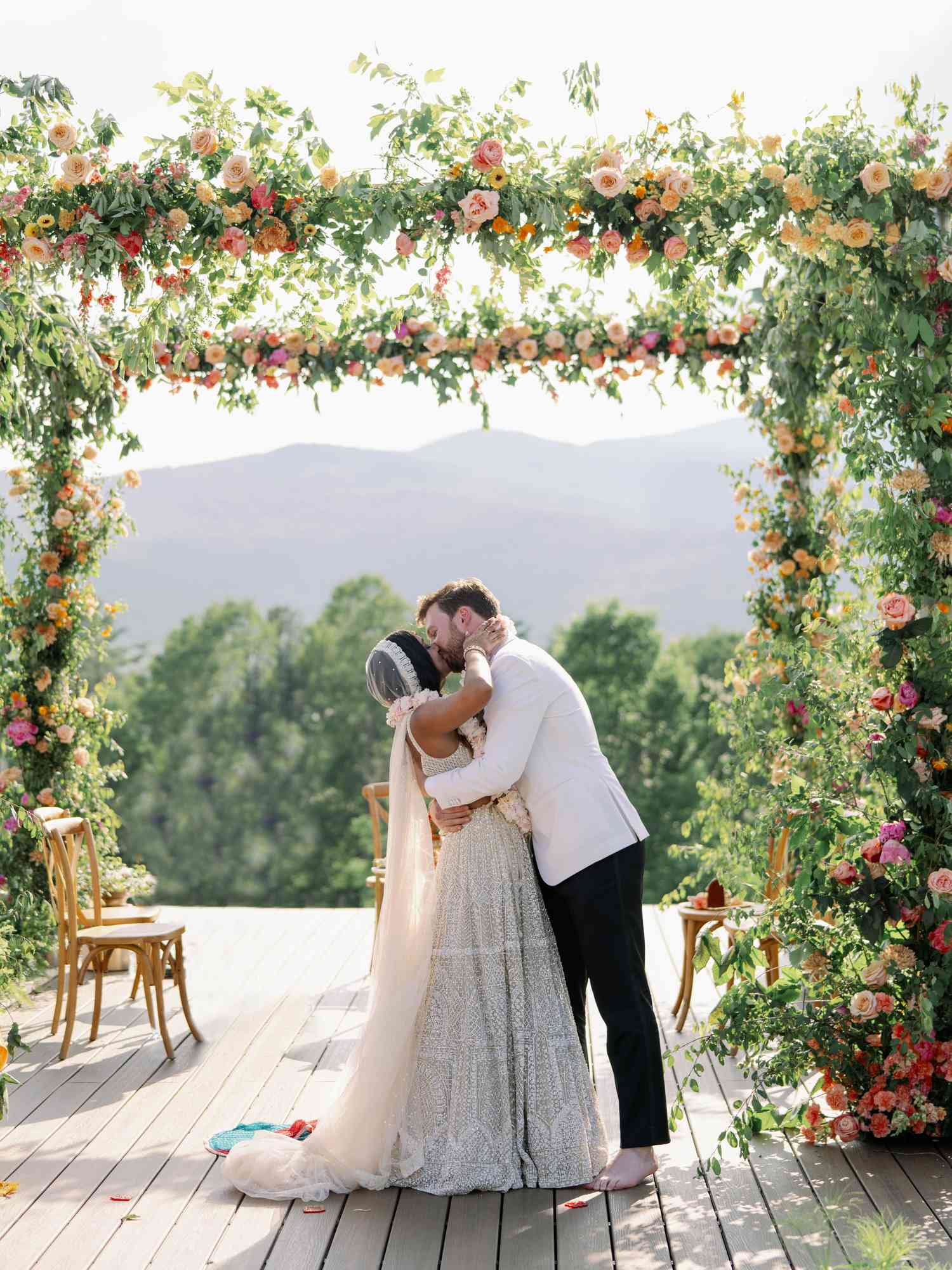 Wedding Couple Kissing 