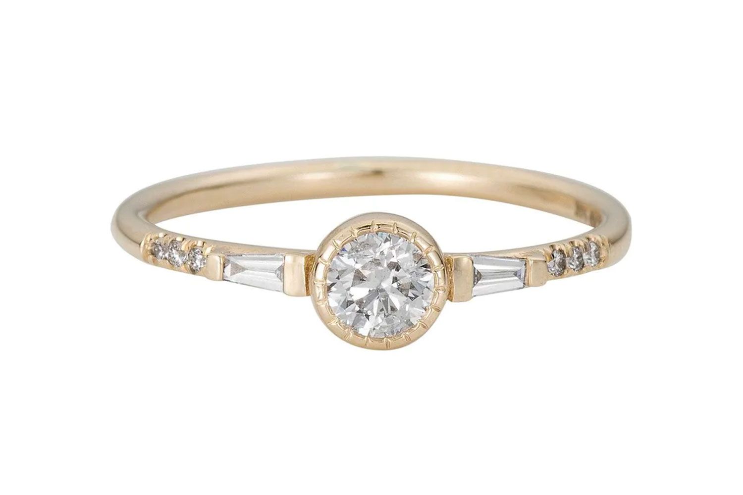 Diamond Baguette Mini Equilibrium Ring