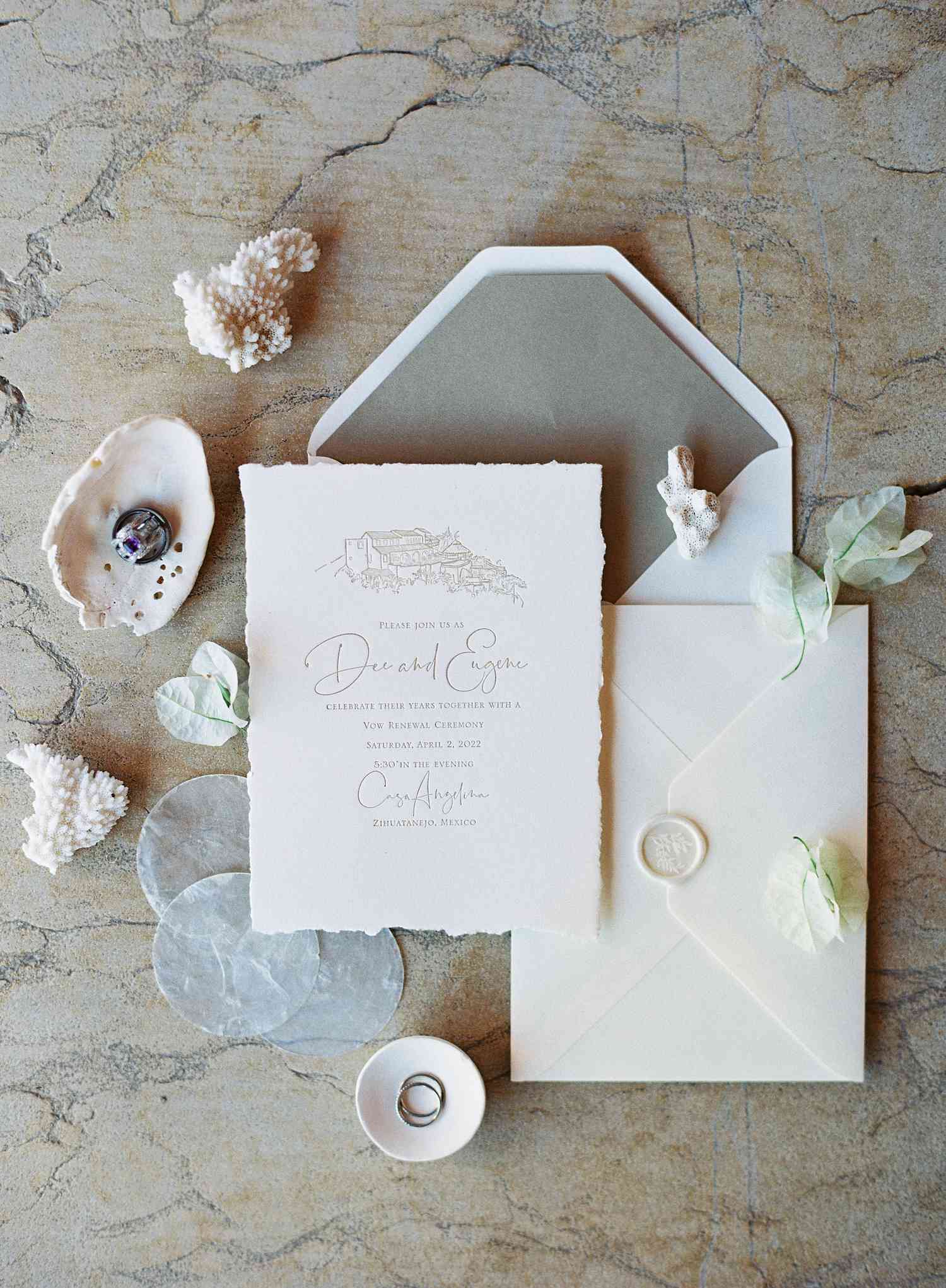 destination wedding invitation suite