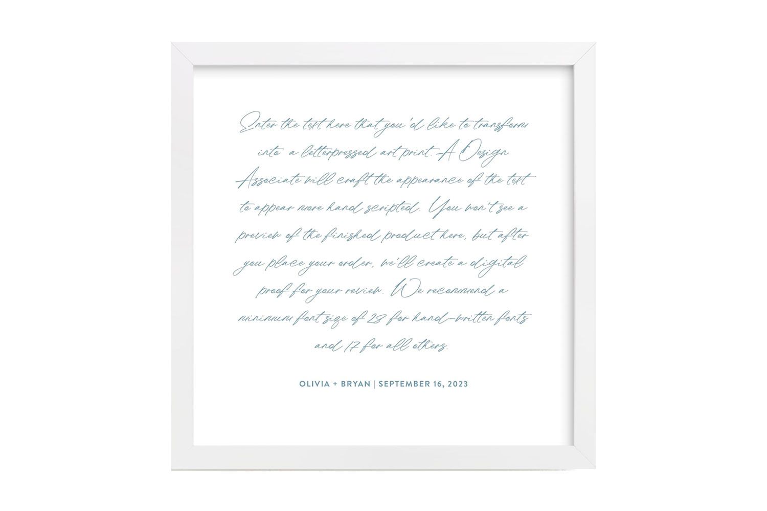 Minted Letterpress Vows Art Print