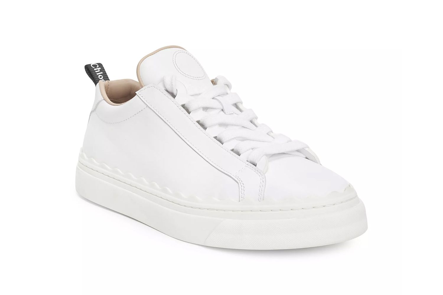 Chlo&Atilde;&copy; Lauren Scalloped Leather Sneakers