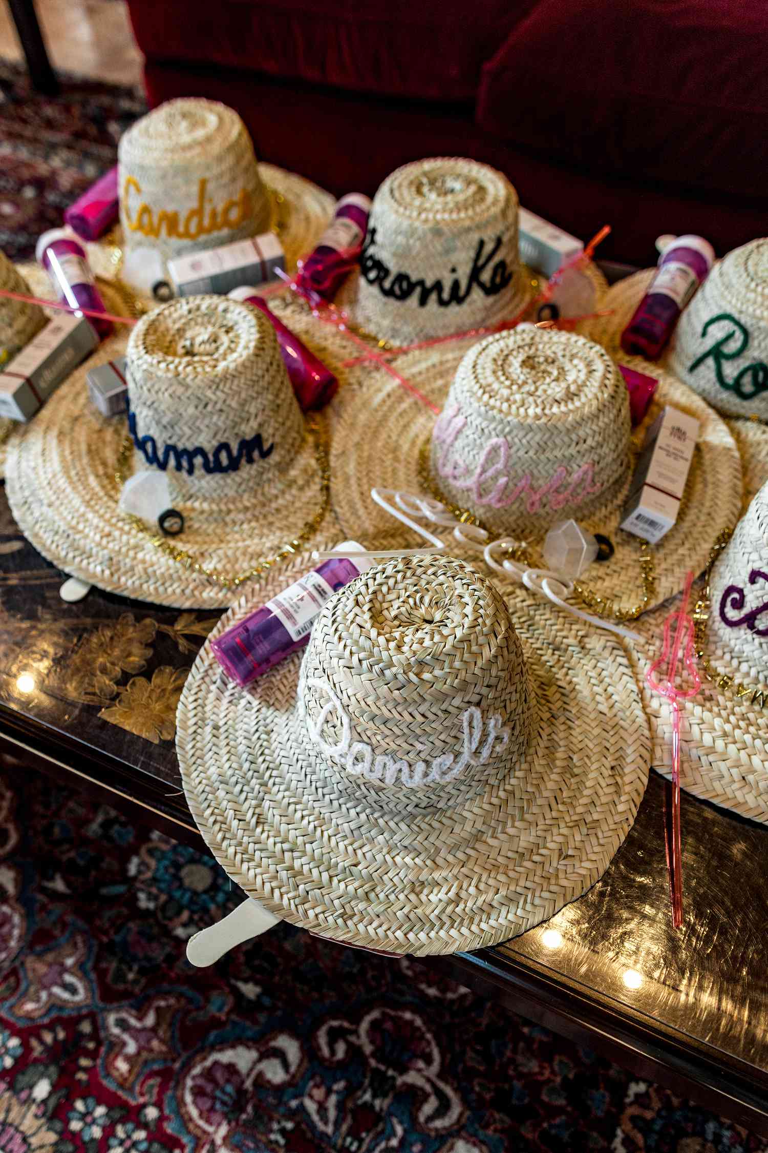 Custom Hats at Bachelorette Party 