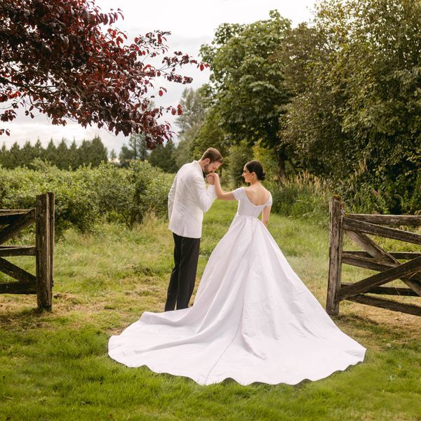 Portrait of Wedding Couple Outside