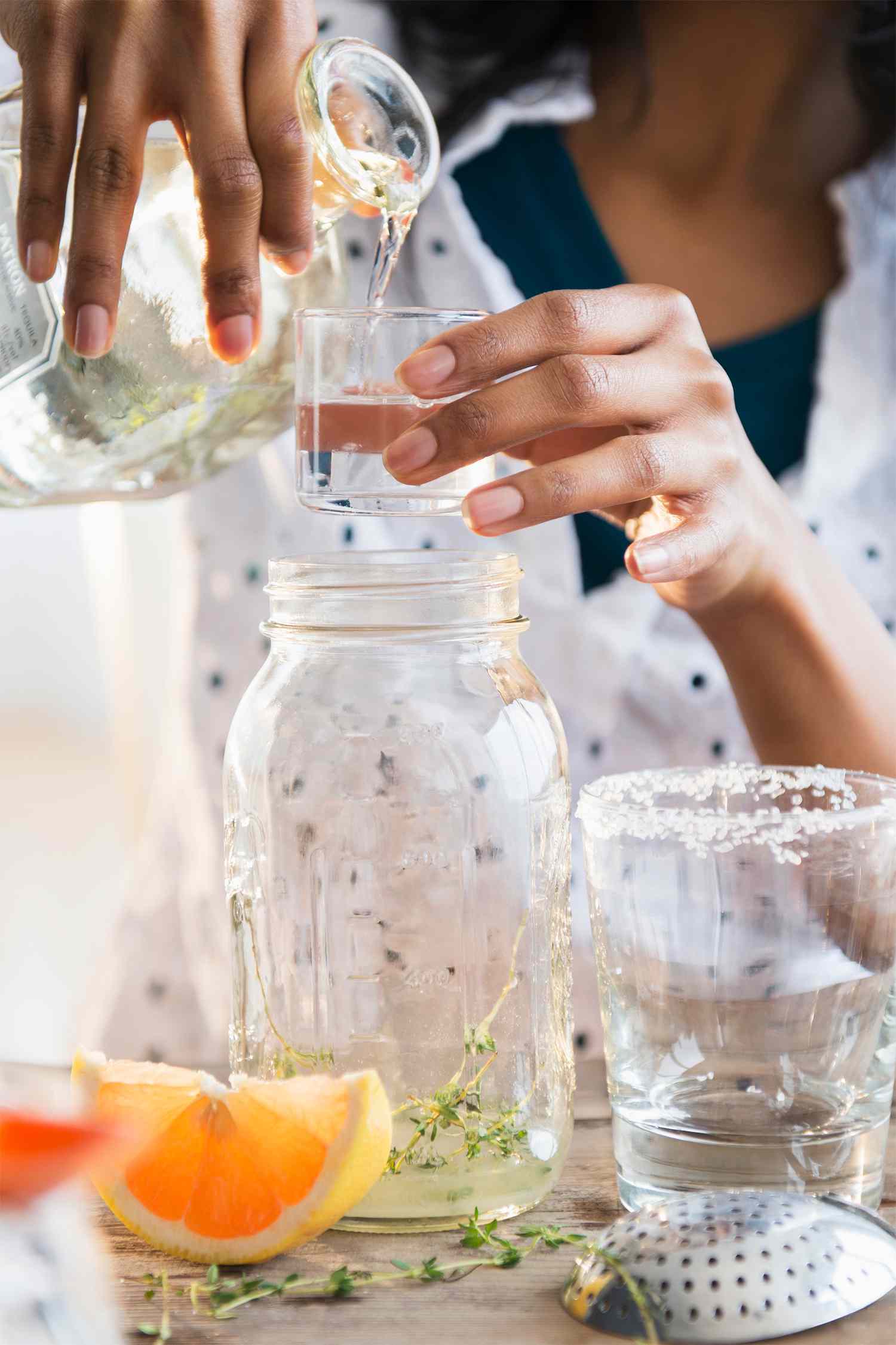 Woman Making Cocktail 