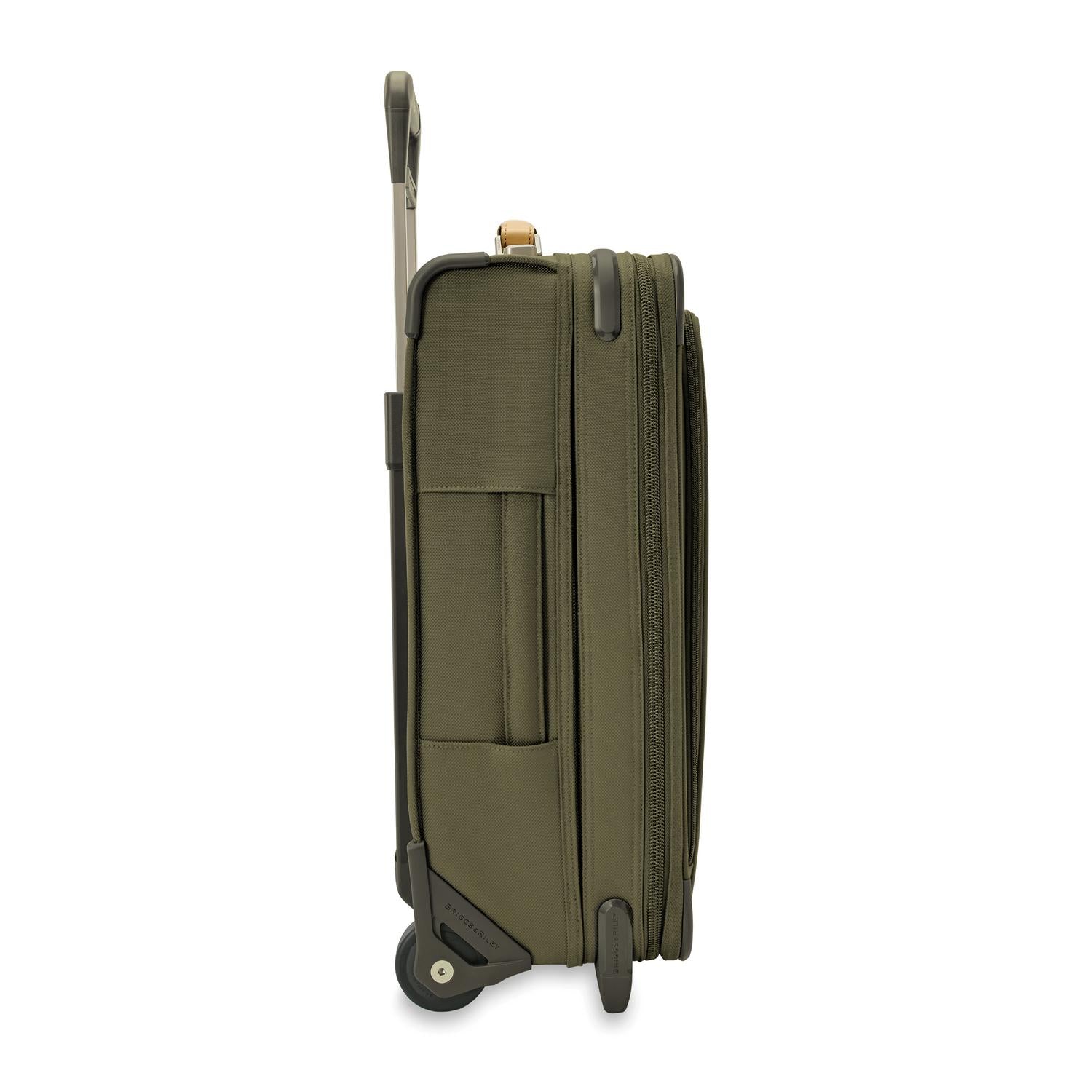 Briggs and Riley Essential 2-wheel Carry-On Olive Side View #color_olive