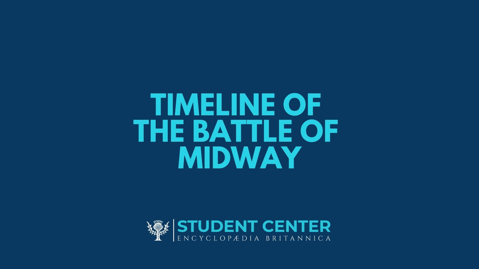 Timeline of the Battle of Midway