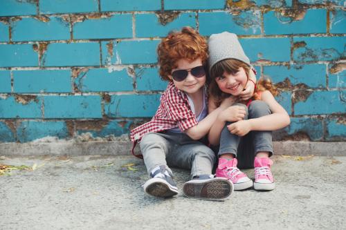 boy and girl outside