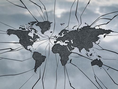 Image showing fractured world.