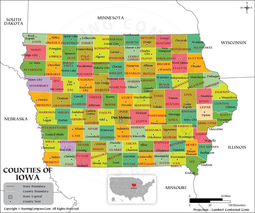 Iowa County Map