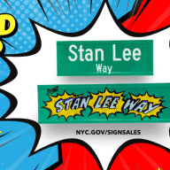 The Department of Transportation released limited edition commemorative "Stan Lee Way" street signs.