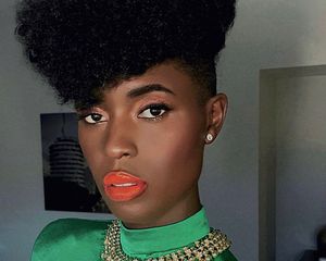 Actress Jodie Turner-Smith wears a textured fade haircut.