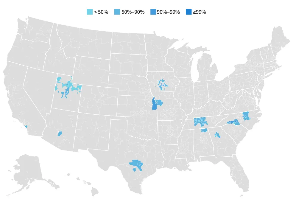 Google Fiber Internet Availability Map