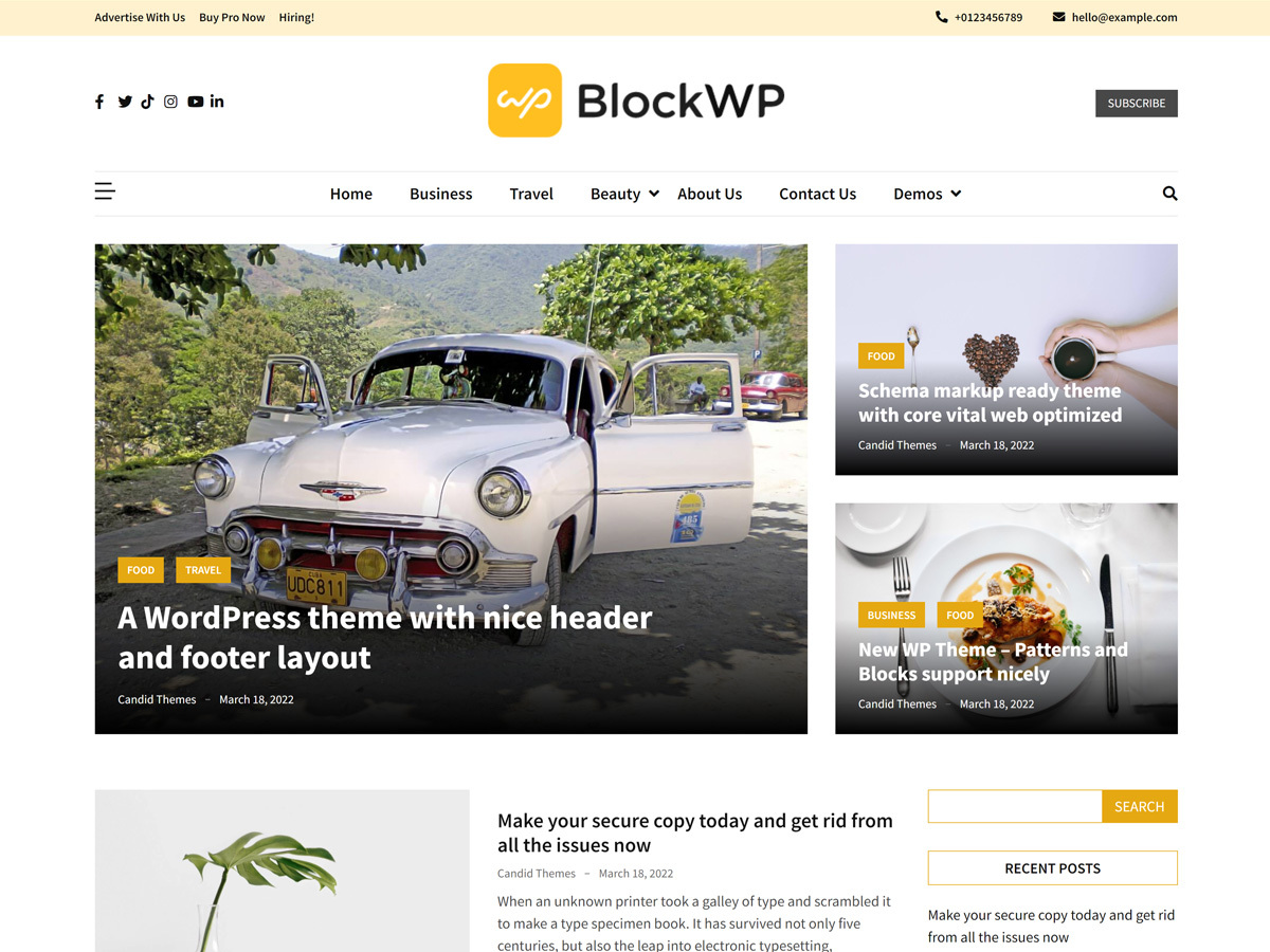 BlockWP Theme Main Demo