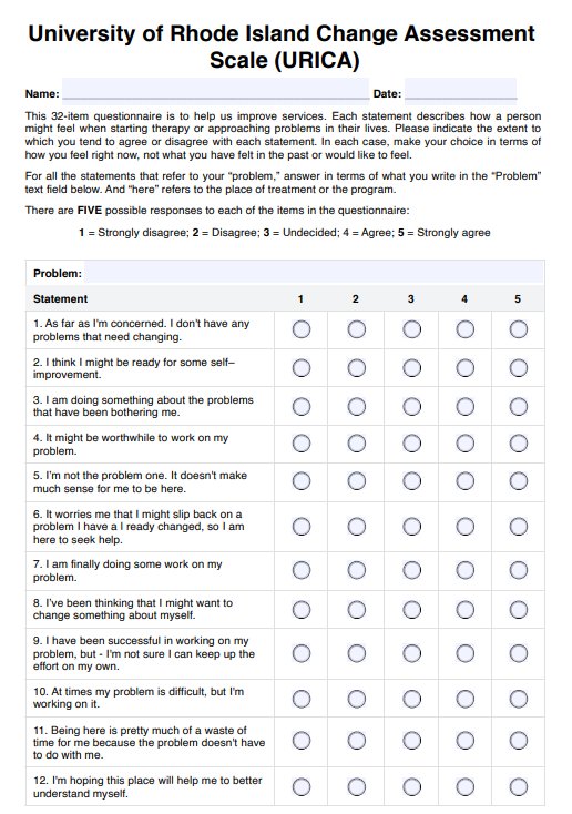 URICA Assessment PDF Example