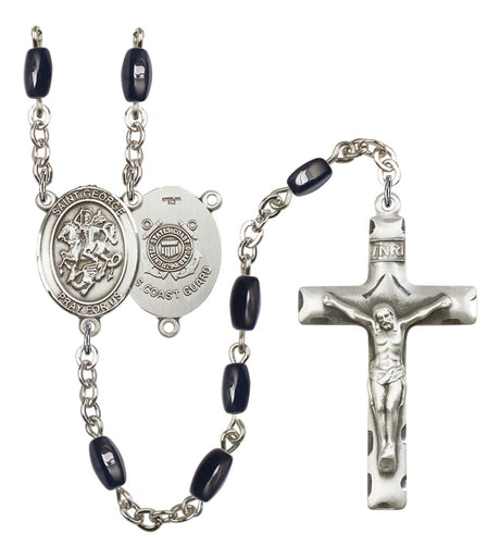 St. George Coast Guard Silver Plated Rosary for Women