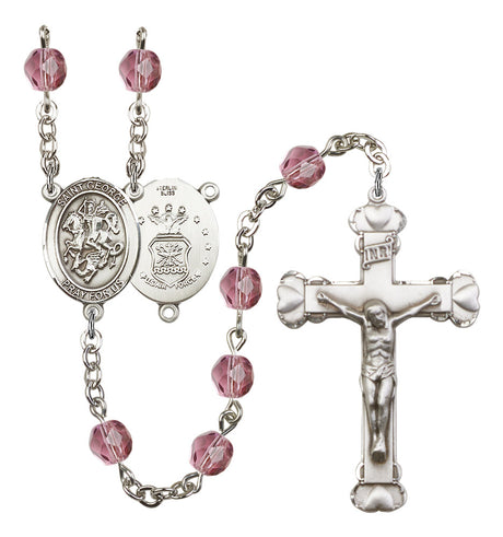 St. George Air Force Birthstone Rosary for Women