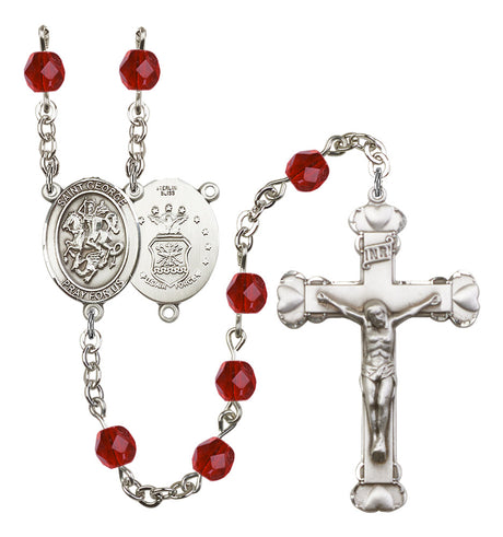 St. George Air Force Birthstone Rosary for Women