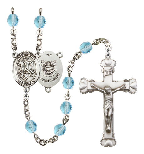 St. George Coast Guard Birthstone Rosary for Women