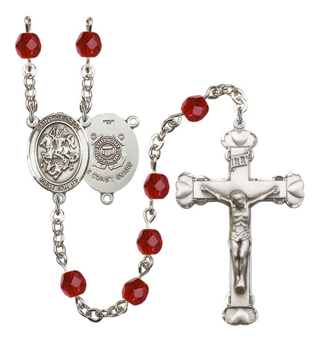 St. George Coast Guard Birthstone Rosary for Women