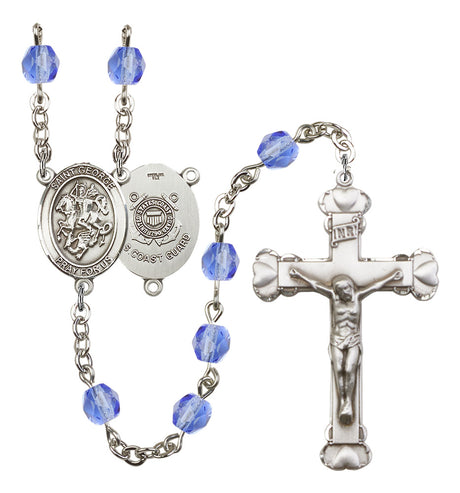 St. George Coast Guard Birthstone Rosary for Women