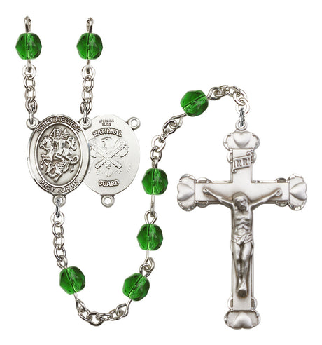 St. George National Guard Birthstone Rosary for Women