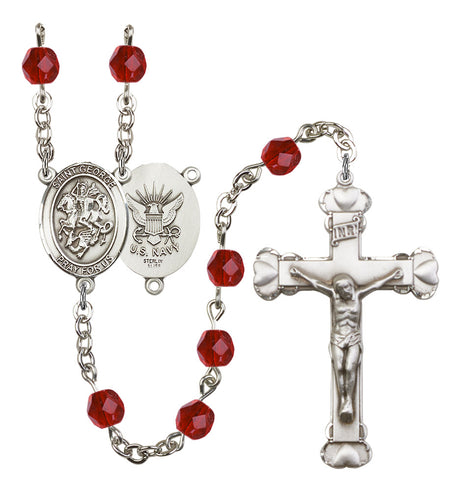 St. George Navy Birthstone Rosary for Women