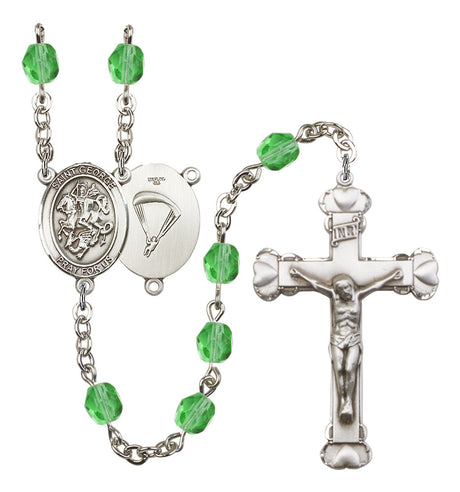 St. George Paratrooper Birthstone Rosary for Women