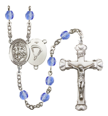 St. George Paratrooper Birthstone Rosary for Women