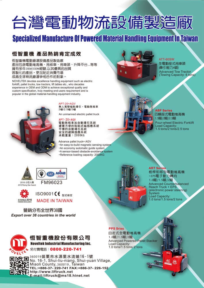 Who Makes Machinery in Taiwan NOVELTEK INDUSTRIAL MANUFACTURING INC.