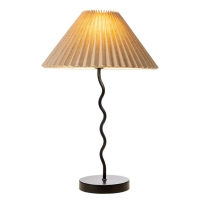 PLEATING SHADES METAL TABLE LAMPS