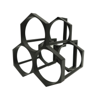 Aluminum Wall-Mounted 3 Bottle Wine Rack