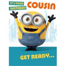 Cousin Minions Birthday Card