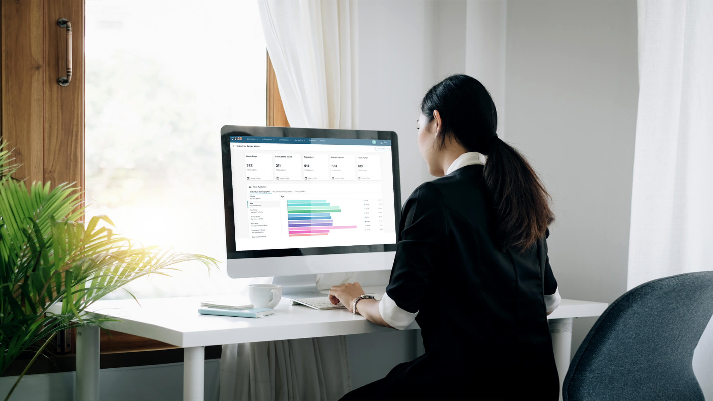 Women working on a laptop