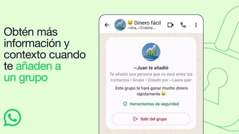 De esta forma WhatsApp contextualizará más sobre las temáticas y los miembros que conforman los chats grupales