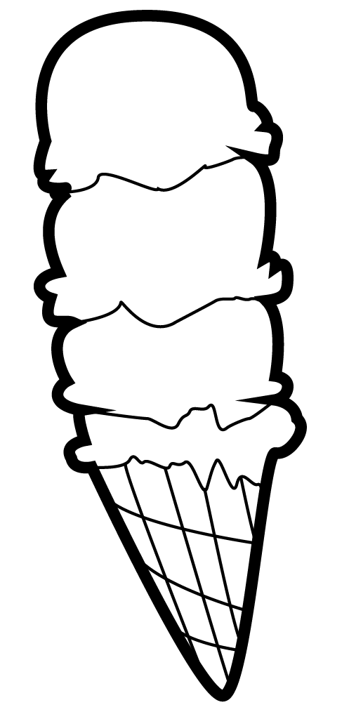 Ice Cream Sunday Outlines - ClipArt Best