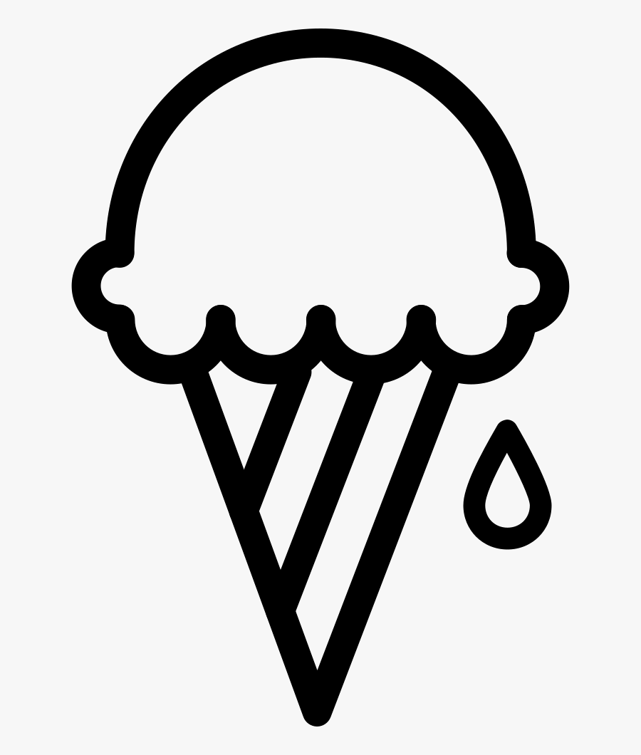 Ice Cream Cone Outline Png / It is usually made from dairy products ...