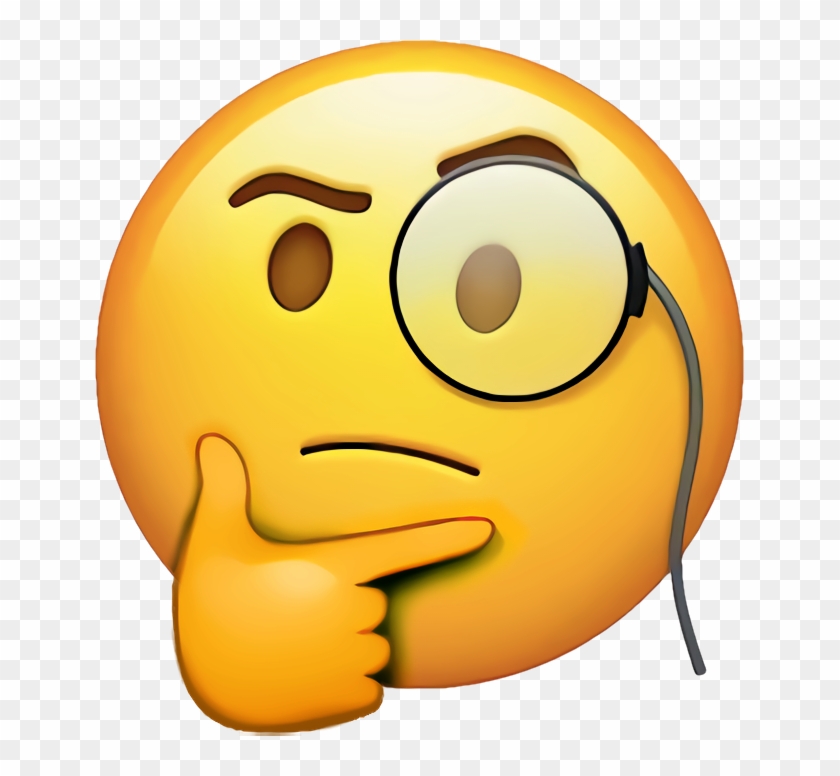 Rich Thinking Emoji - Face Emoji Apple #844977