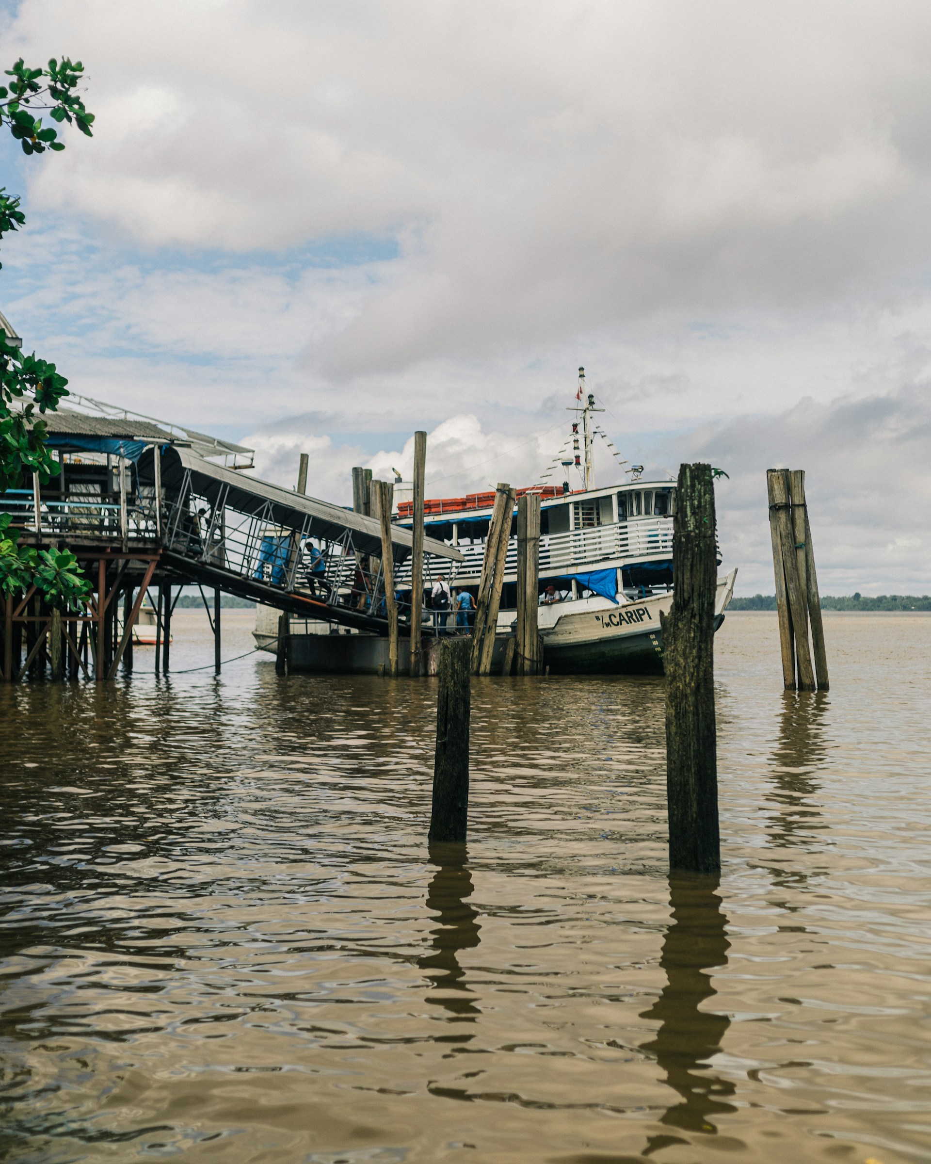 a ship in the port of Belém Brazil