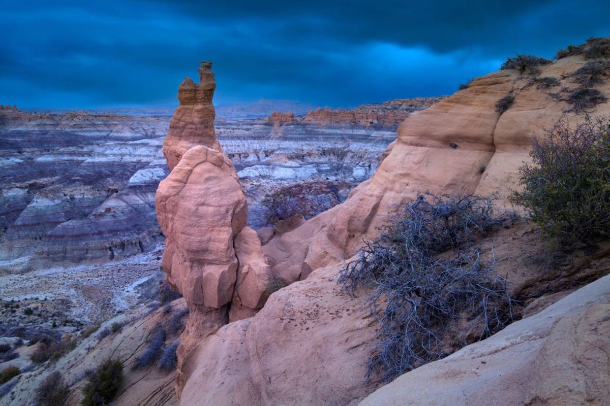 View of Angel Peak in New Mexico