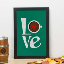 Quadro - Love Coffee - 33x22 cm