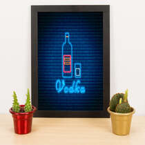 Quadro - Vodka Neon- 33x23 cm