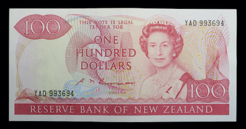 Nz one hundred dollars 1989