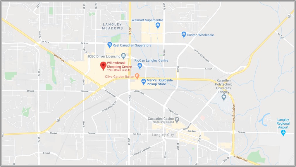 Willowbrook Mall Map Langley