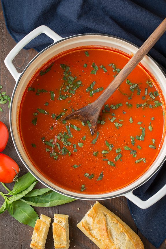 Easy Tomato Soup in Pot