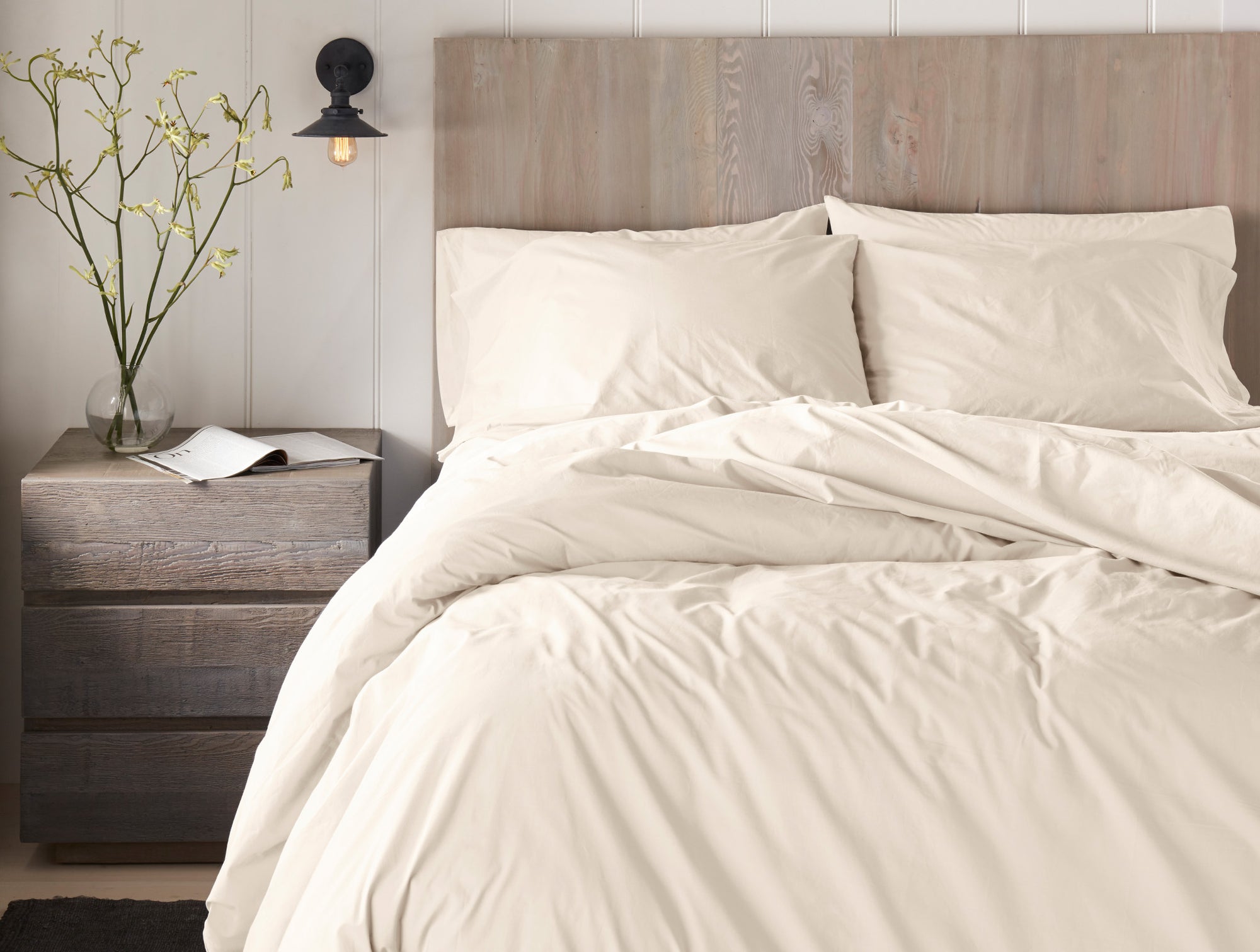 300 Thread Count Organic Percale Duvet Cover 