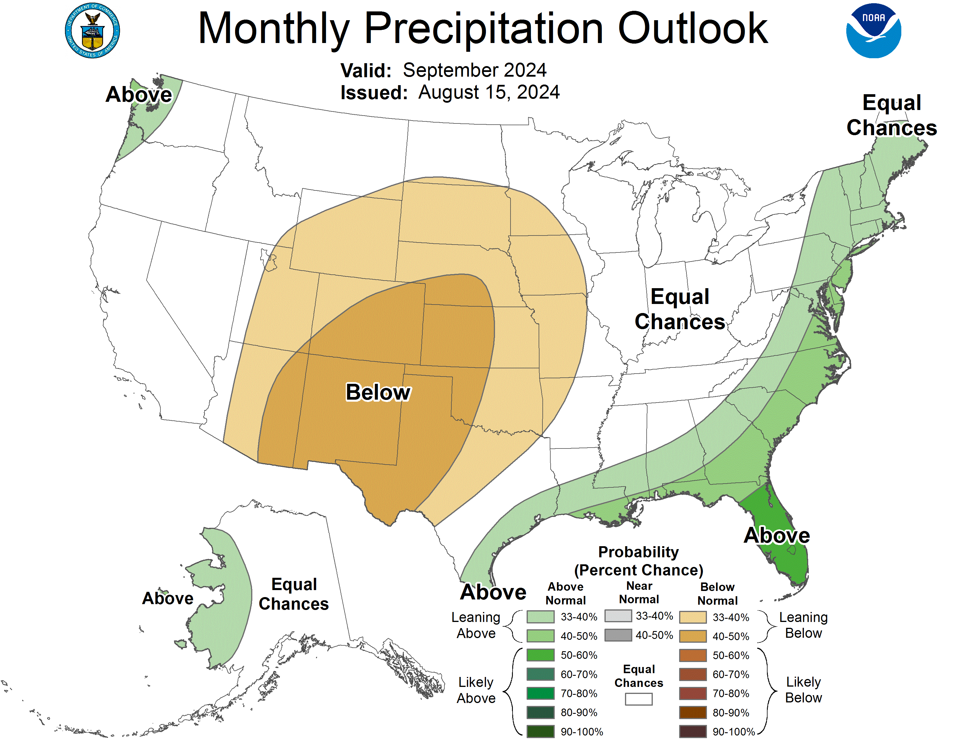 CPC 1-month Precipitation Outlook