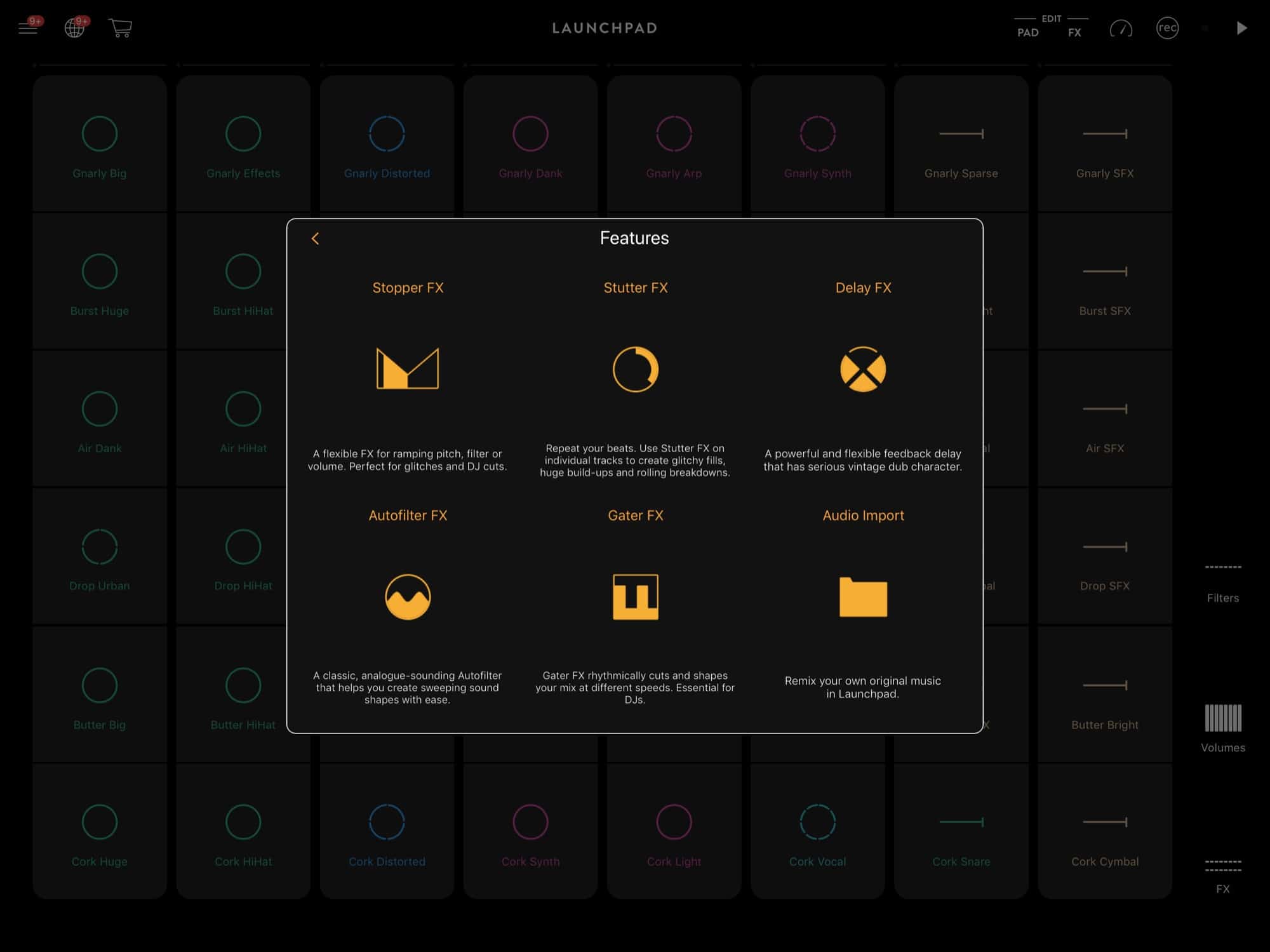 Launchpad's new 'pro' IAP buys all these FX at once.