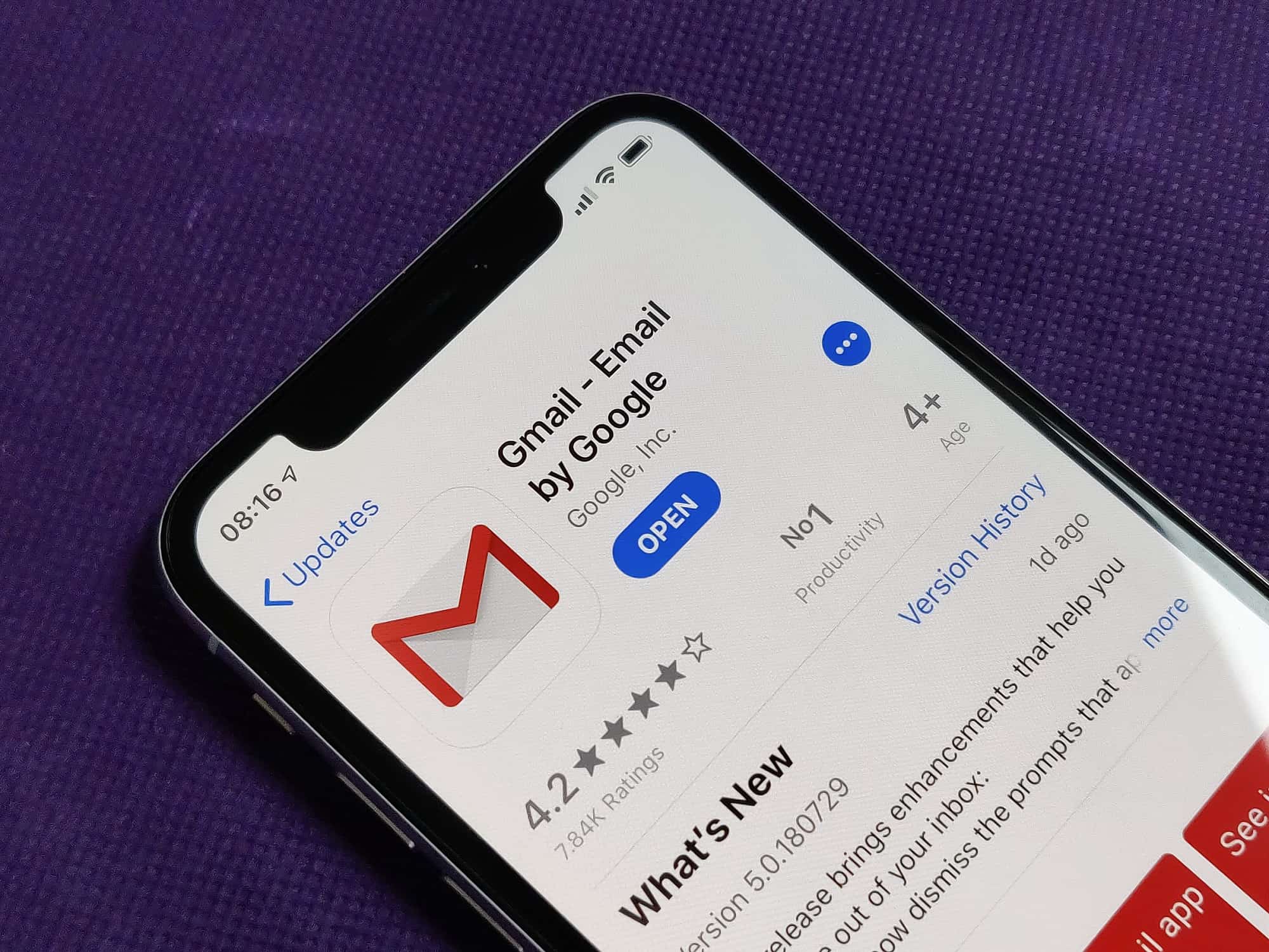 Gmail iOS iPhone X